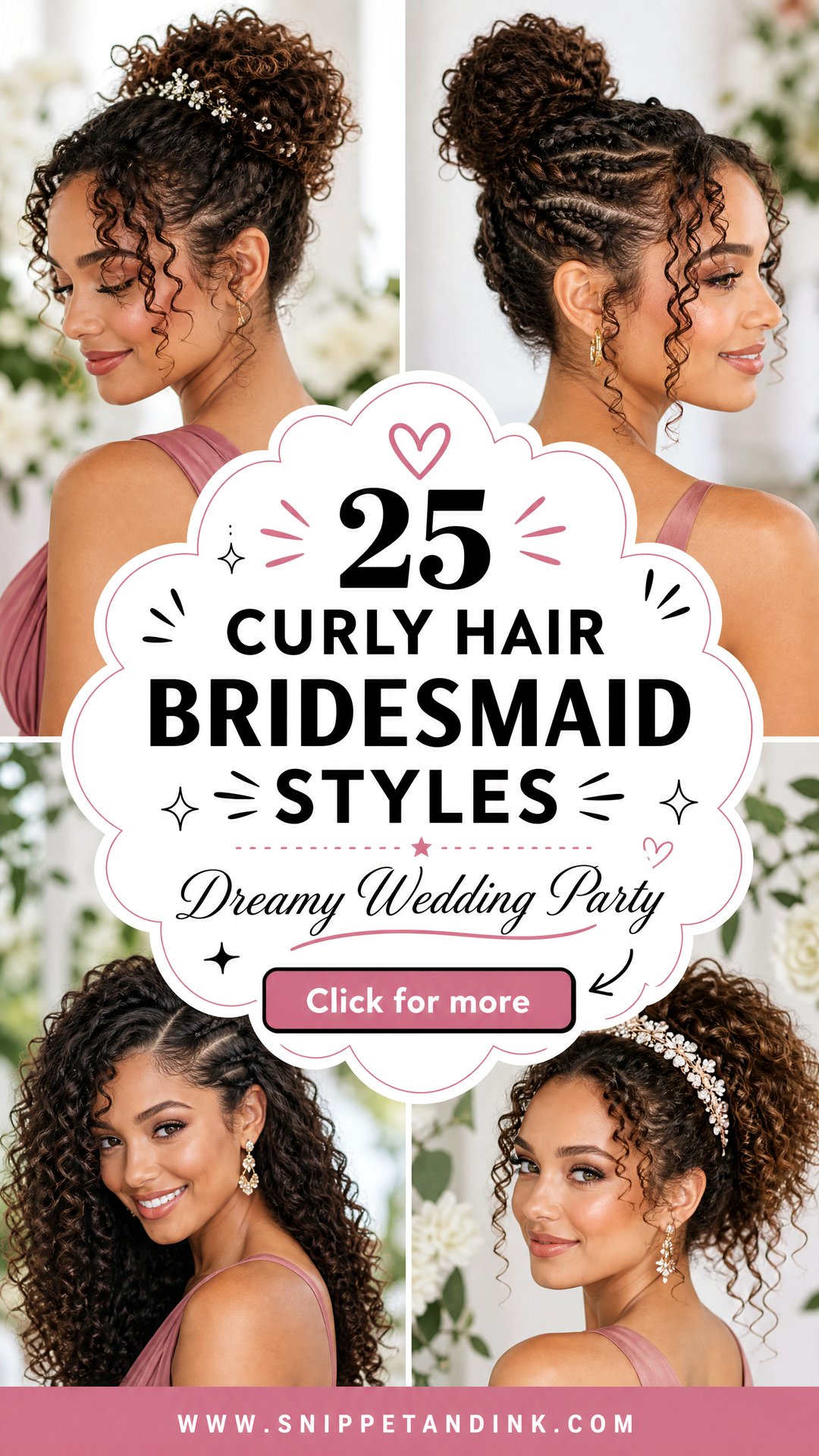 25 Curly Hair Bridesmaid Styles for a Dreamy Wedding Party - 25 Curly Hair Bridesmaid Styles for a Dreamy Wedding Party
