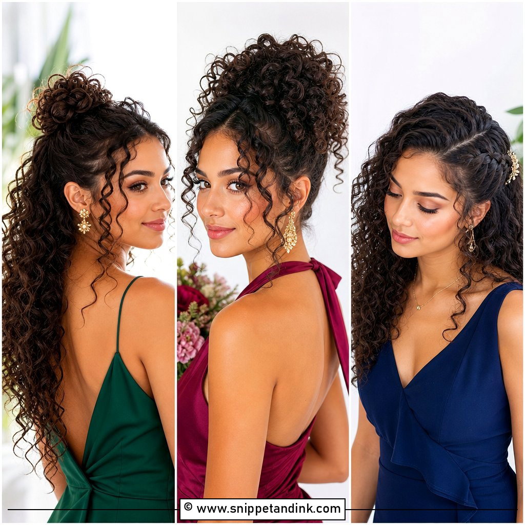 25 Curly Hair Hairstyles for Wedding Guest Chic Looks