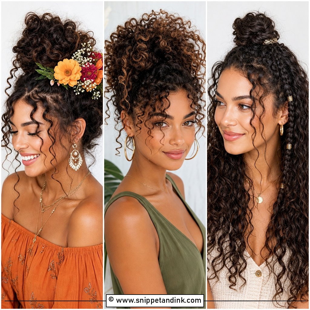 25 Curly Hair Wedding Guest Hairstyles for Elegant Events