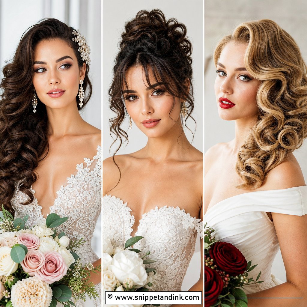 25 Curly Hair Wedding Hairstyles Romantic Looks for Brides