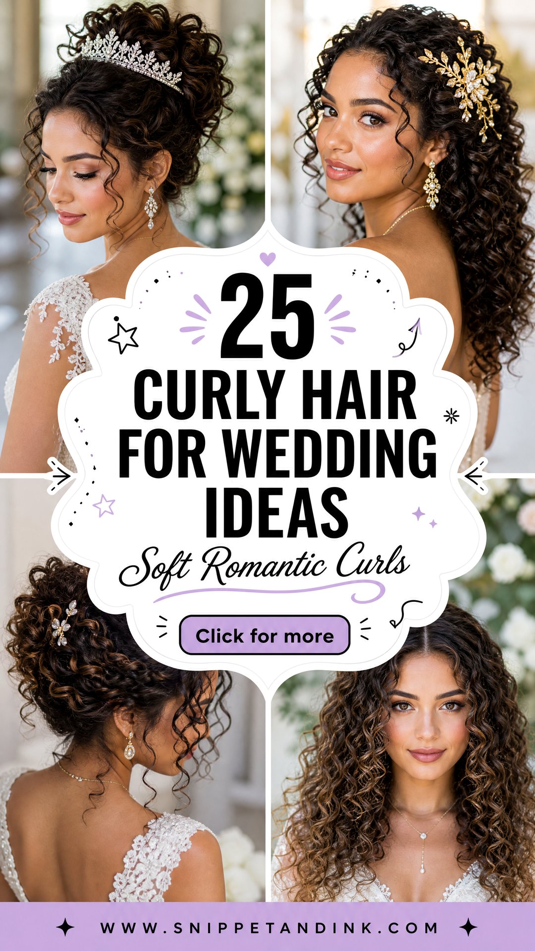 25 Curly Hair for Wedding Ideas for Soft Romantic Style - 25 Curly Hair for Wedding Ideas for Soft, Romantic Style