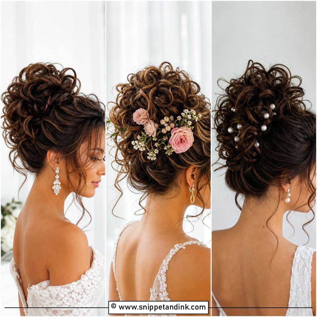 25 Curly Updo Hairstyles for Wedding Elegance and Romance