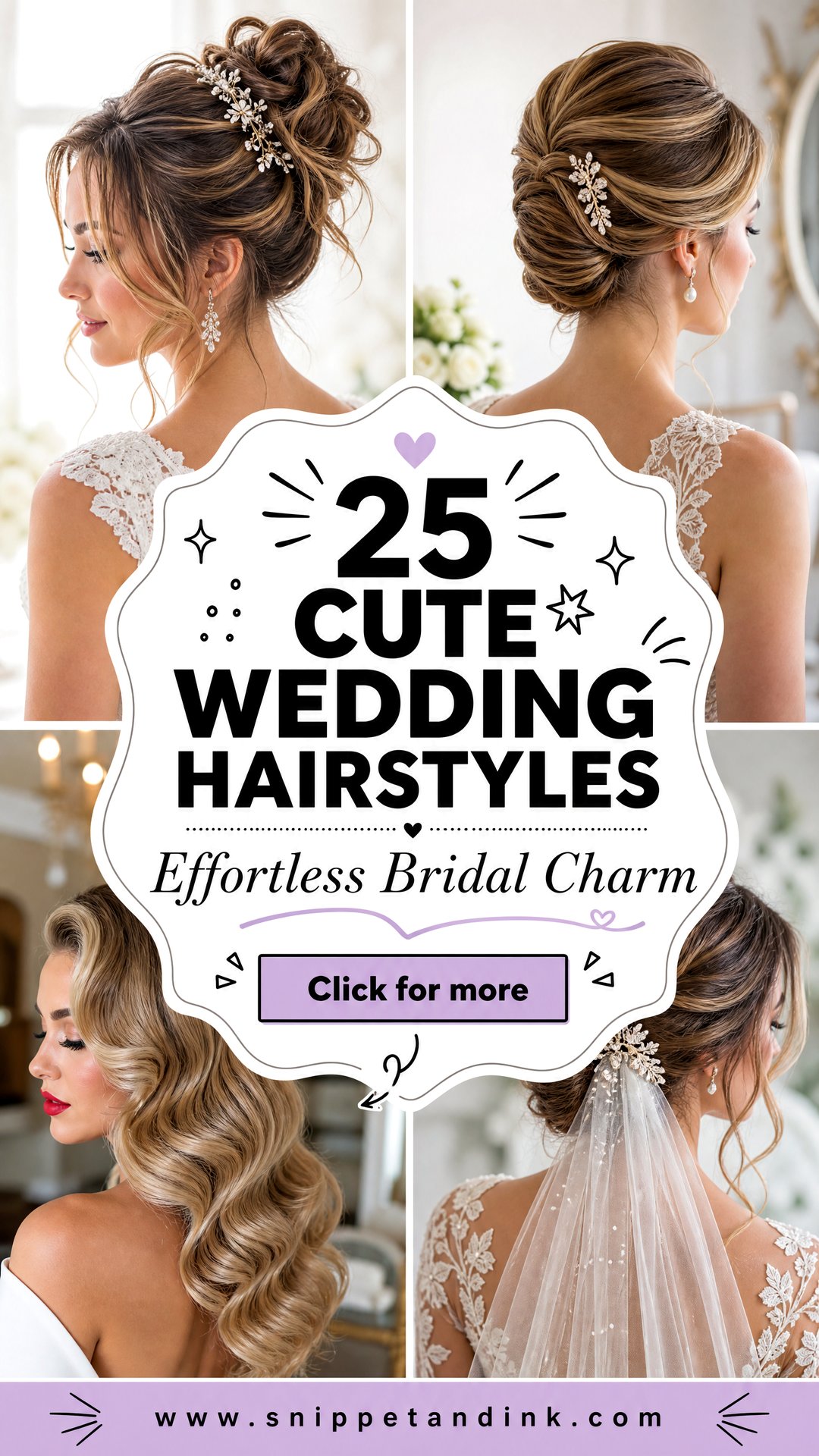 25 Cute Wedding Hairstyles for Effortless Bridal Charm - 25 Cute Wedding Hairstyles for Effortless Bridal Charm