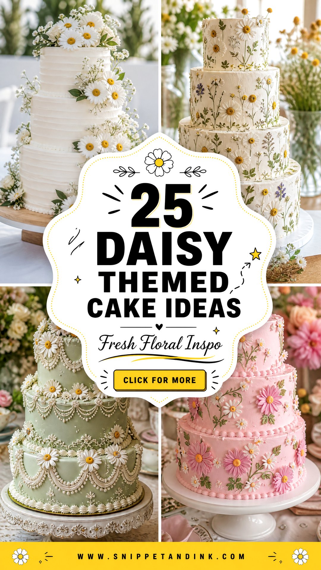 25 Daisy Themed Cake Ideas for Wedding Fresh Floral Inspo - 25 Daisy Themed Cake Ideas for Wedding: Fresh Floral Inspo