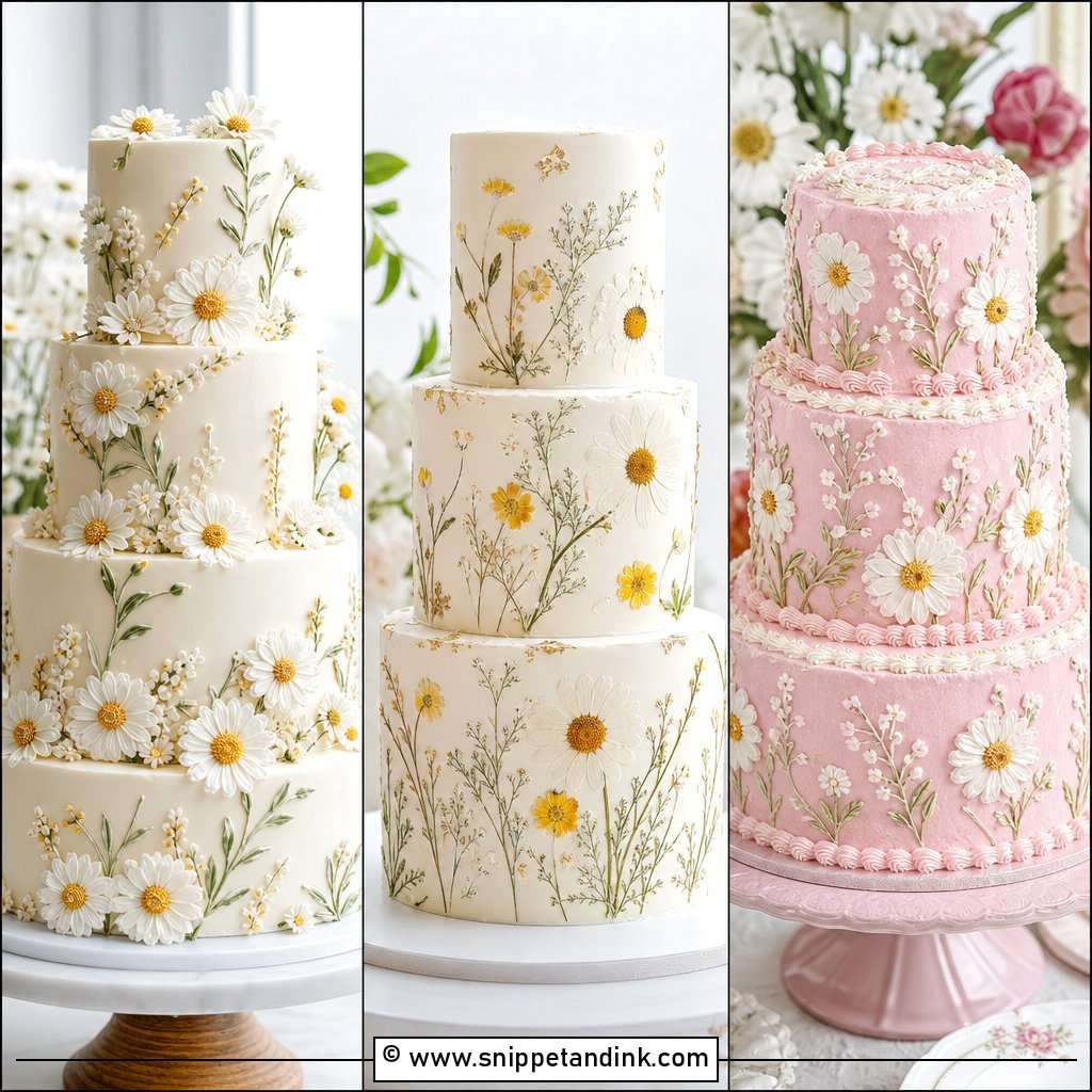 25 Daisy Themed Cake Ideas for Wedding Fresh Floral Inspo