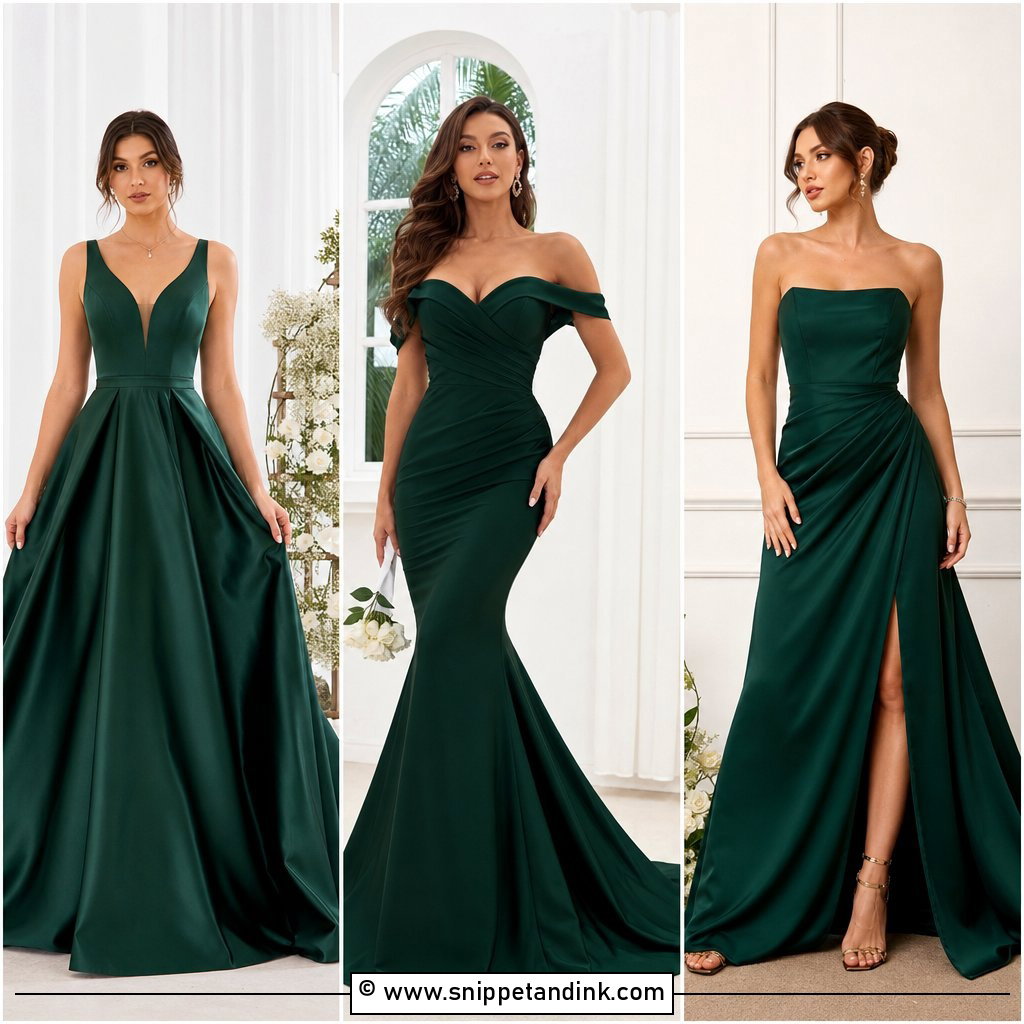 25 Dark Green Wedding Dress Ideas for Bold Brides