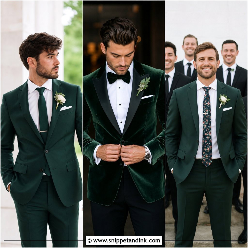 25 Dark Green Wedding Suit Ideas