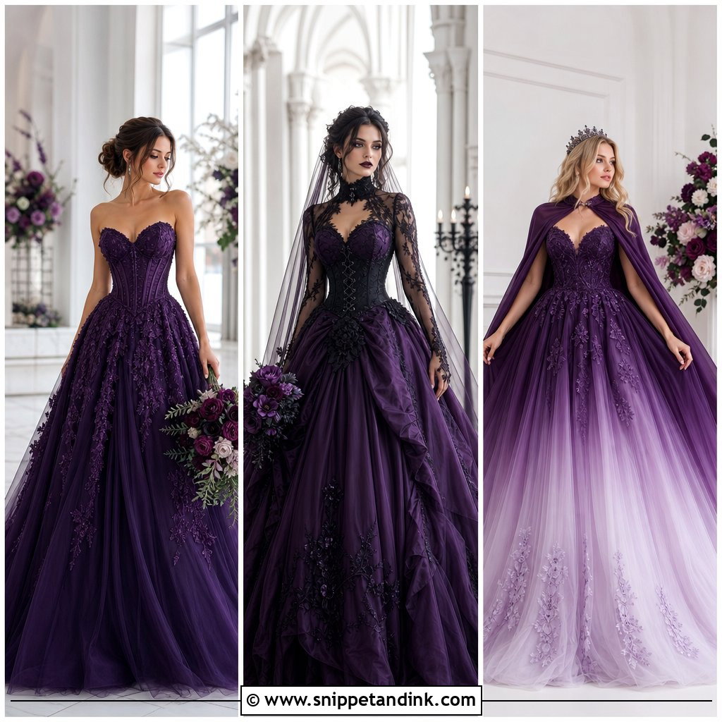 25 Dark Purple Wedding Dress Ideas: Bold Bridal Inspiration