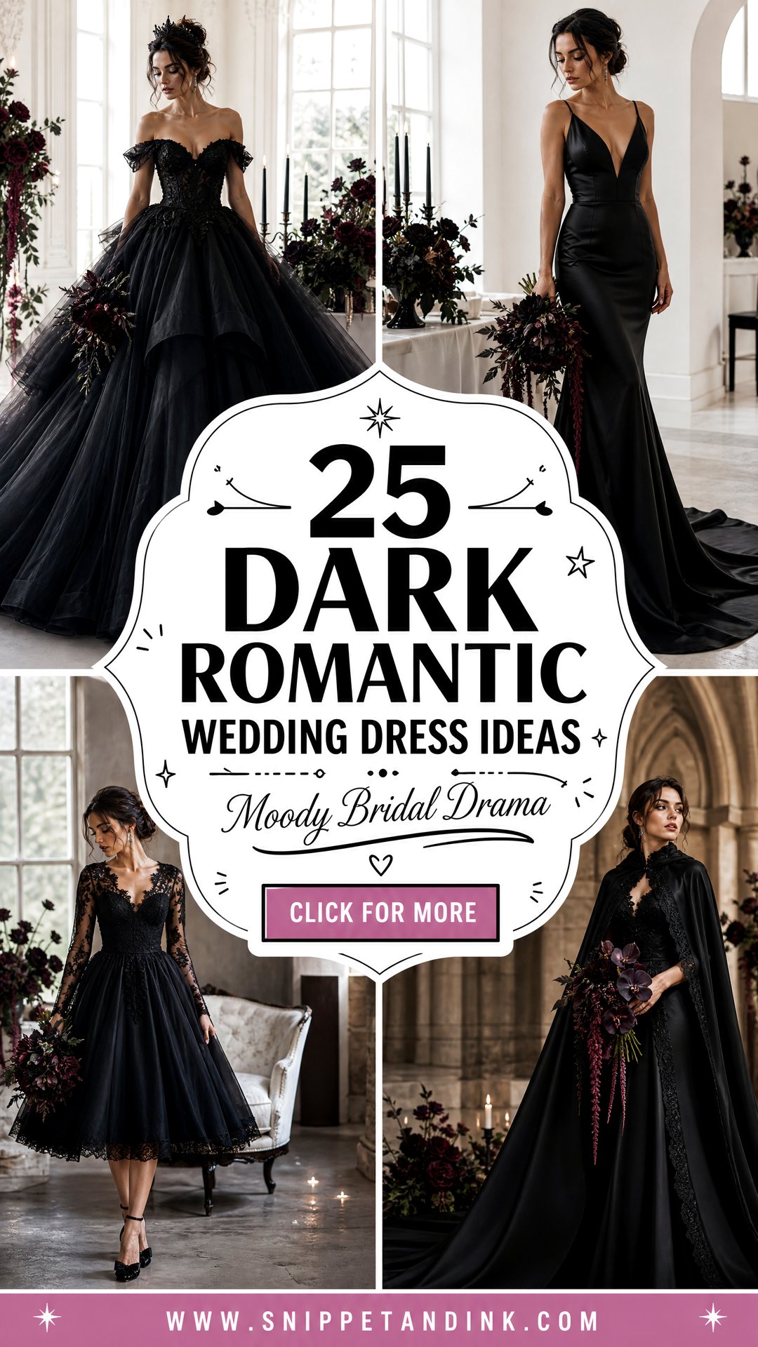 25 Dark Romantic Wedding Dress Ideas for Moody Brides Now - 25 Dark Romantic Wedding Dress Ideas for Moody Brides Now