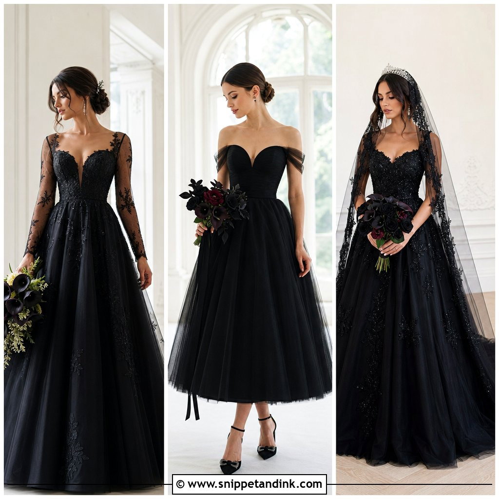 25 Dark Romantic Wedding Dress Ideas