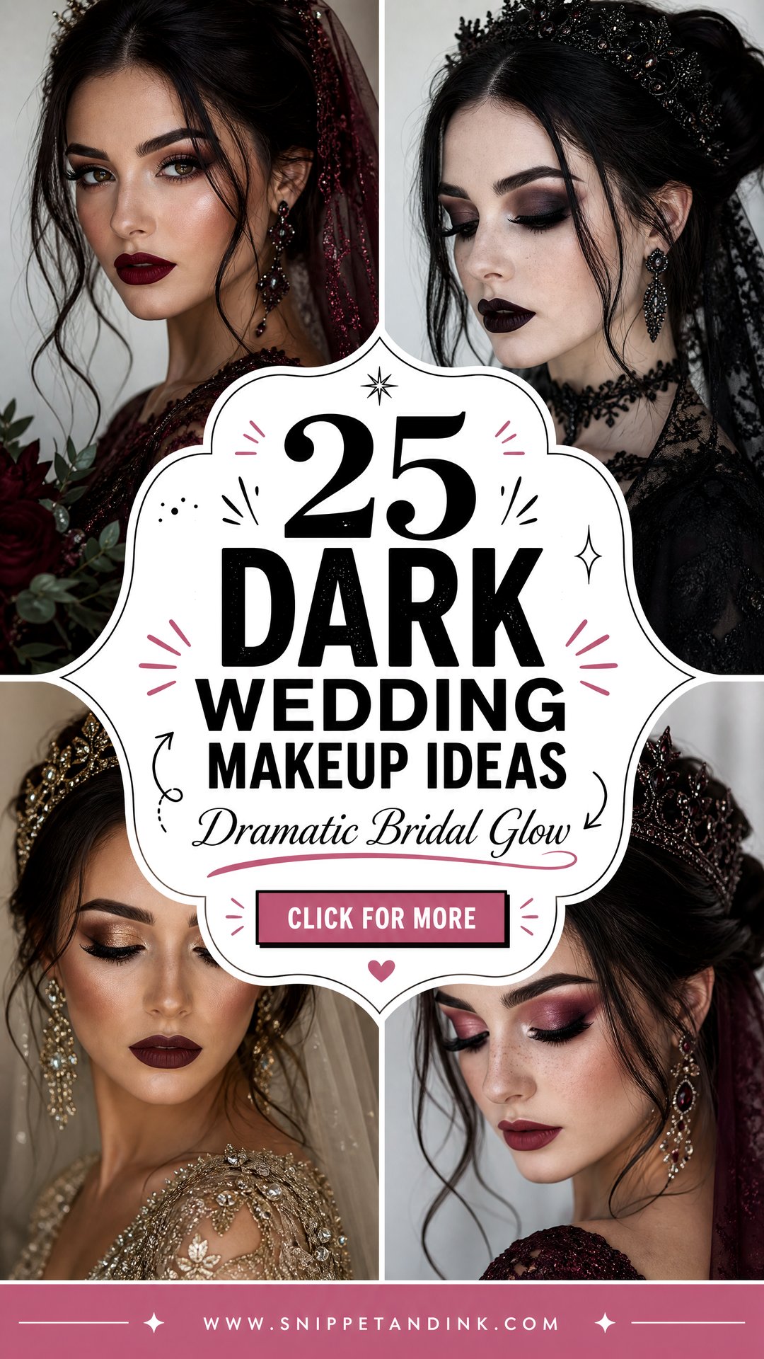 25 Dark Wedding Makeup Ideas for a Dramatic Bridal Glow - 25 Dark Wedding Makeup Ideas for a Dramatic Bridal Glow