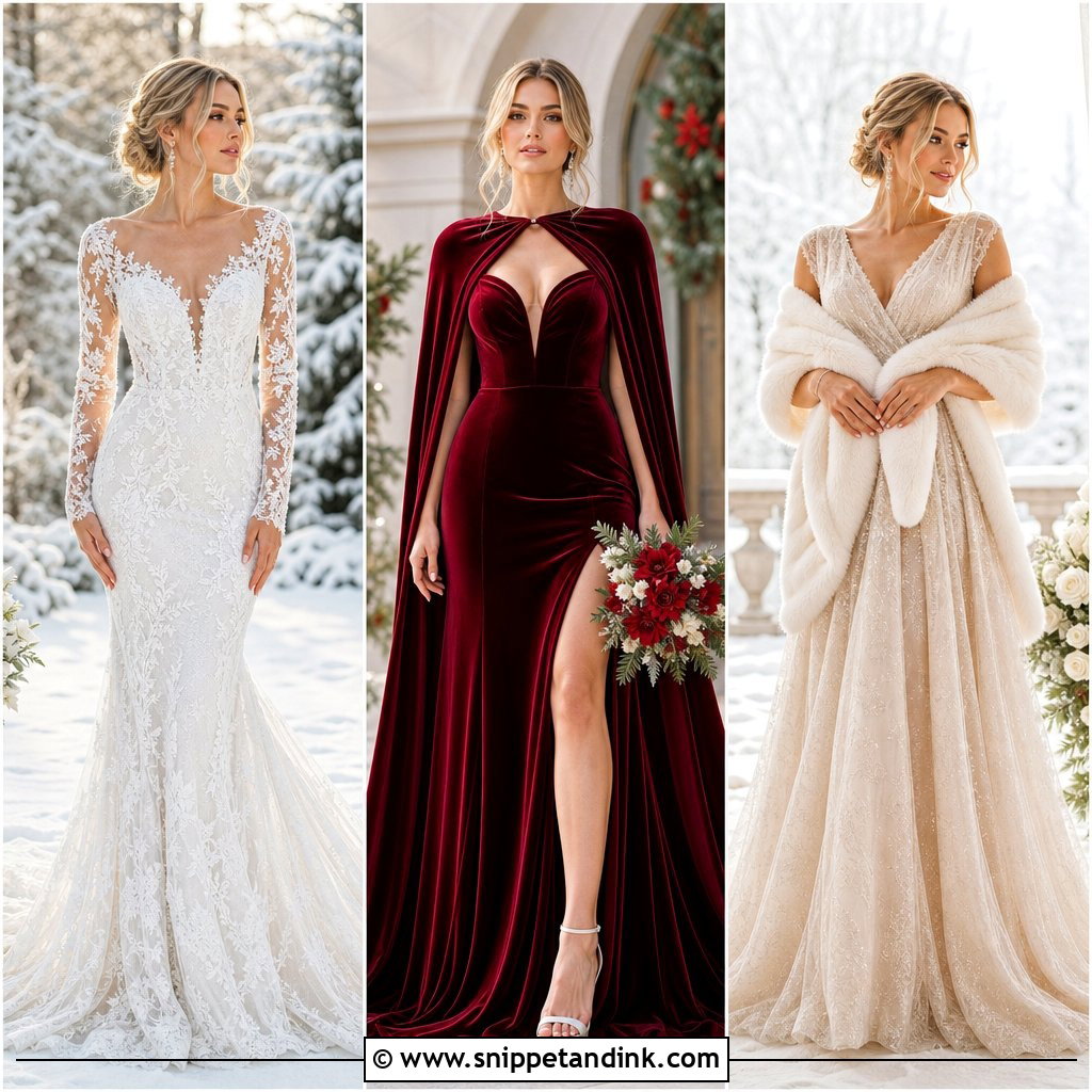 25 December Wedding Dress Ideas: Elegant Winter Bridal Looks
