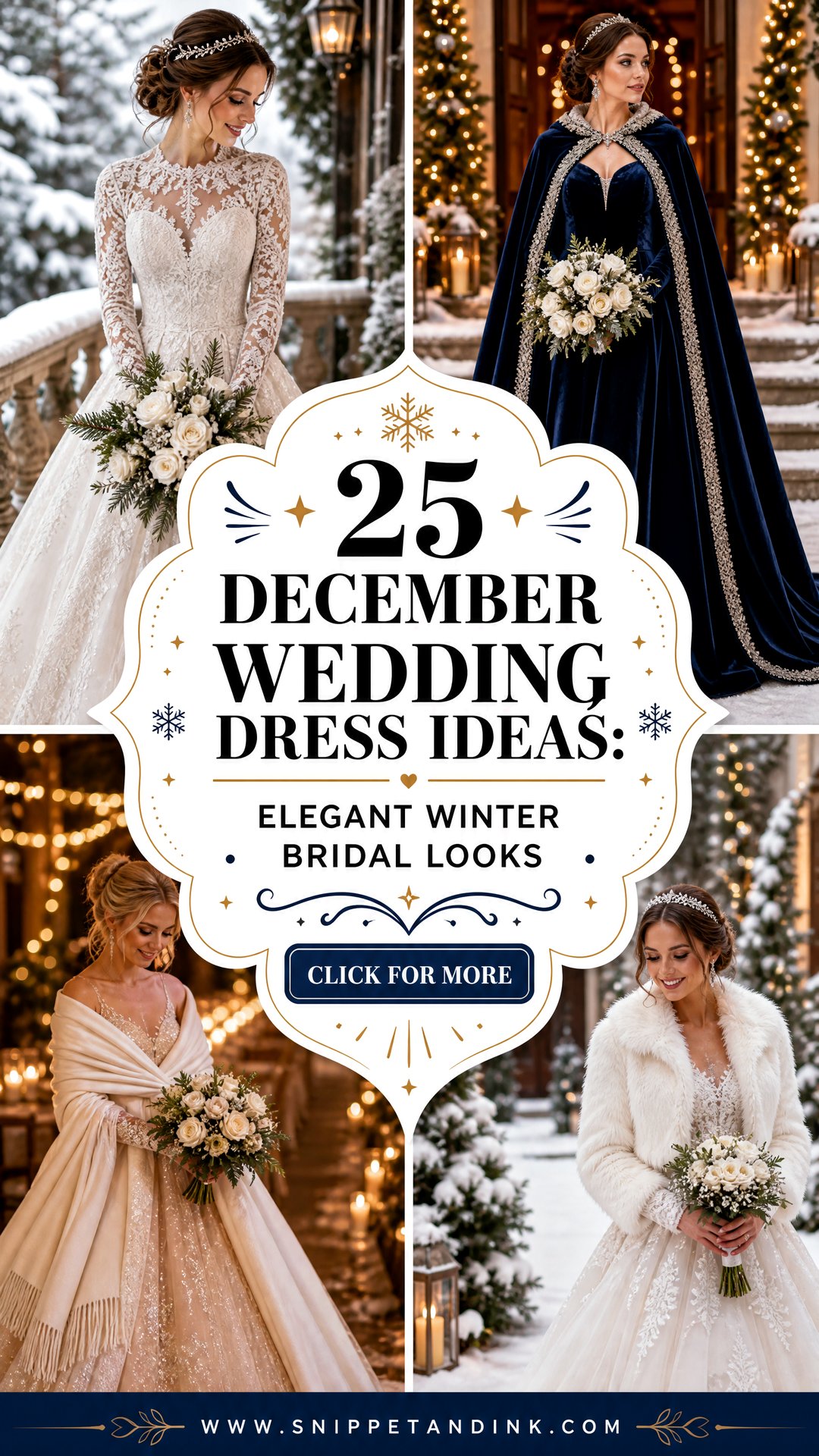 25 December Wedding Dress Ideas Elegant Winter Bridal Looks - 25 December Wedding Dress Ideas: Elegant Winter Bridal Looks