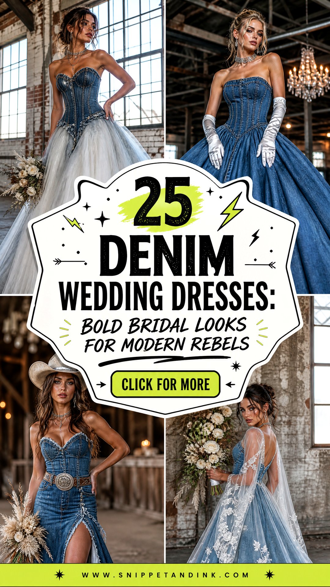 25 Denim Wedding Dresses Bold Bridal Looks for Modern Rebels - 25 Denim Wedding Dresses: Bold Bridal Looks for Modern Rebels
