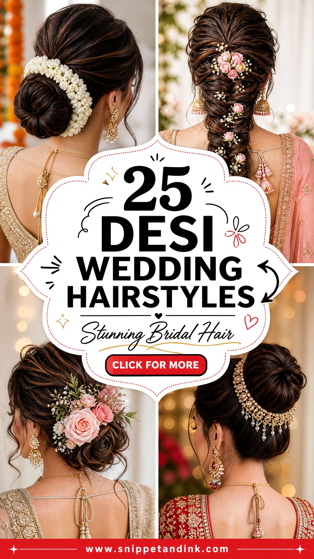 25 Desi Wedding Hairstyles for a Stunning Bridal Look - 25 Desi Wedding Hairstyles for a Stunning Bridal Look