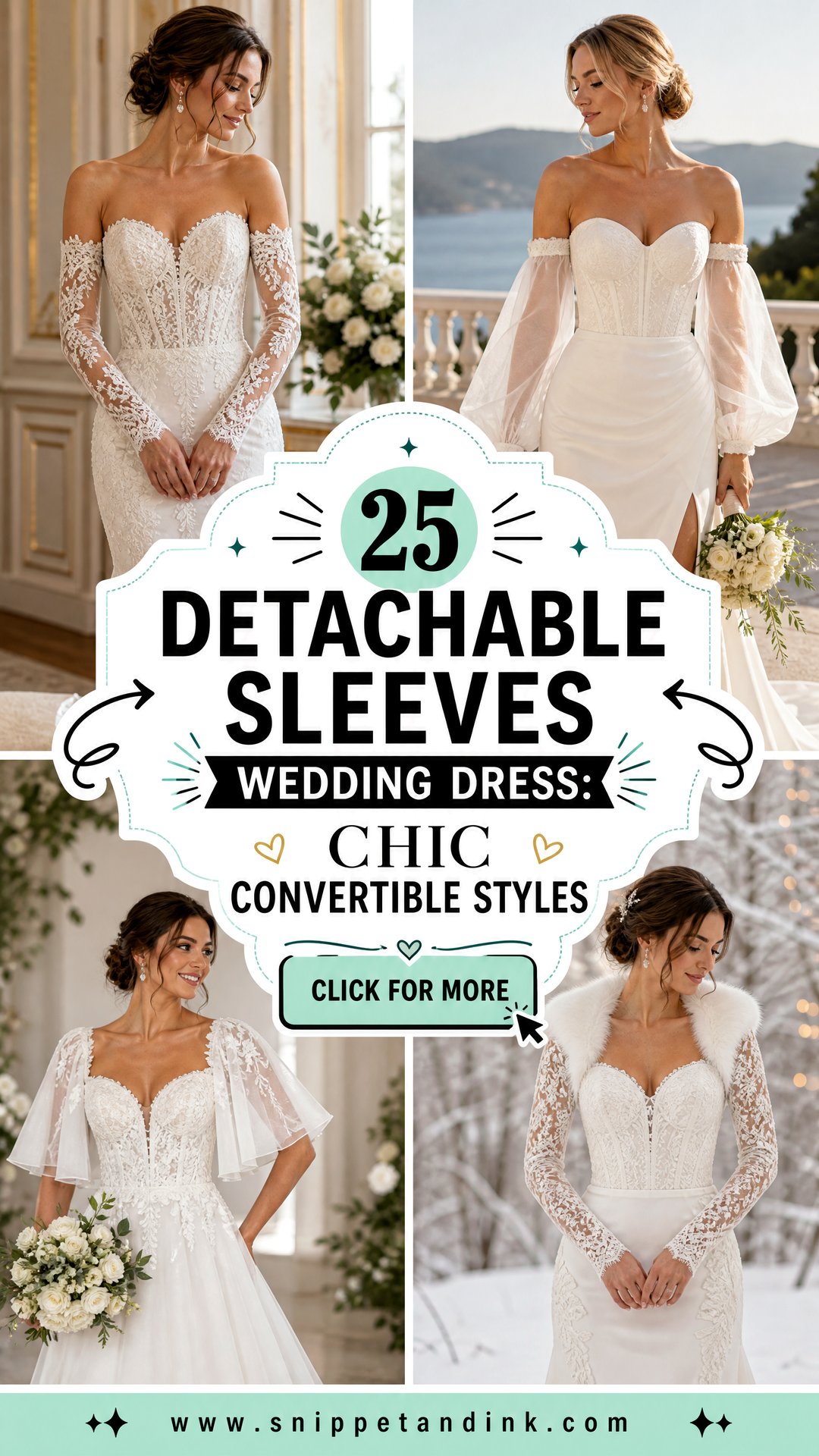 25 Detachable Sleeves Wedding Dress Chic Convertible Styles - 25 Detachable Sleeves Wedding Dress: Chic Convertible Styles