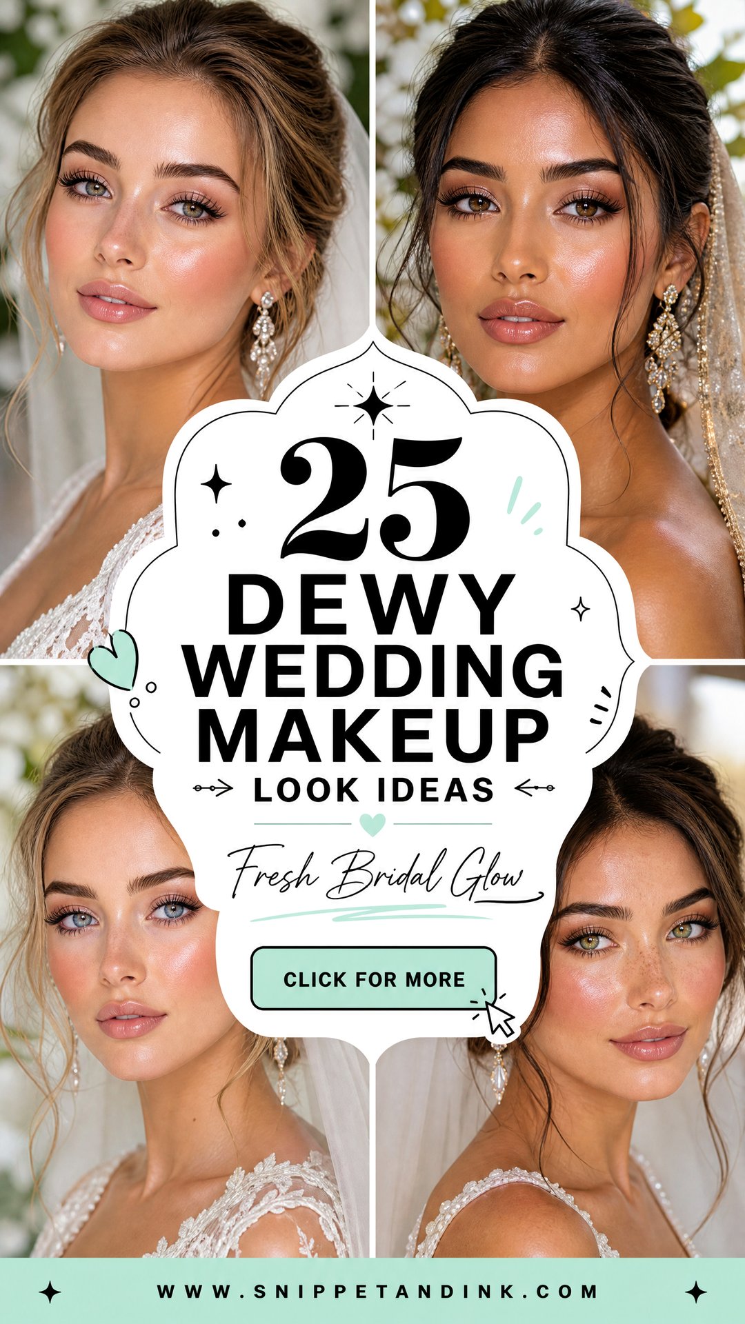 25 Dewy Wedding Makeup Look Ideas for a Fresh Bridal Glow - 25 Dewy Wedding Makeup Look Ideas for a Fresh Bridal Glow