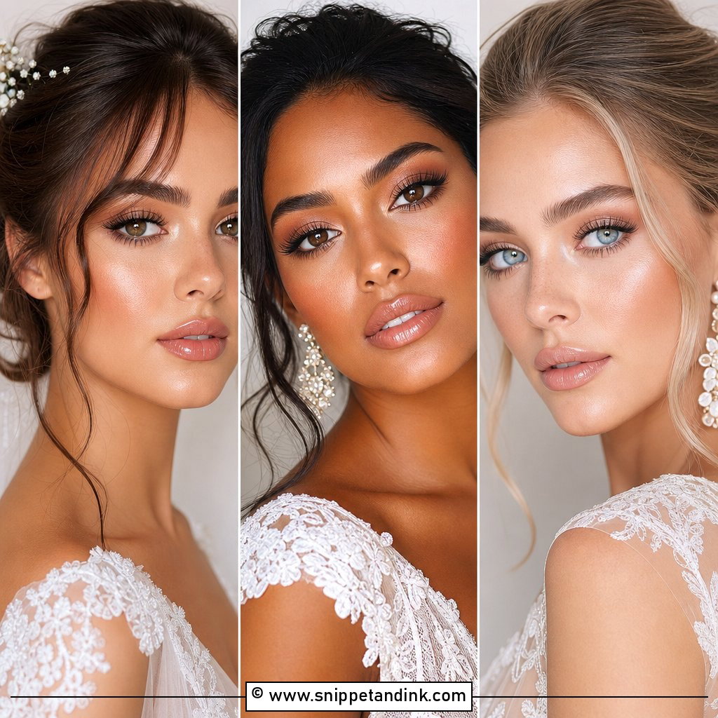 25 Dewy Wedding Makeup Look Ideas for a Fresh Bridal Glow
