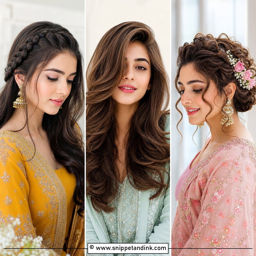 25 Dholki Hairstyles Festive Hair Looks for Mehndi Nights