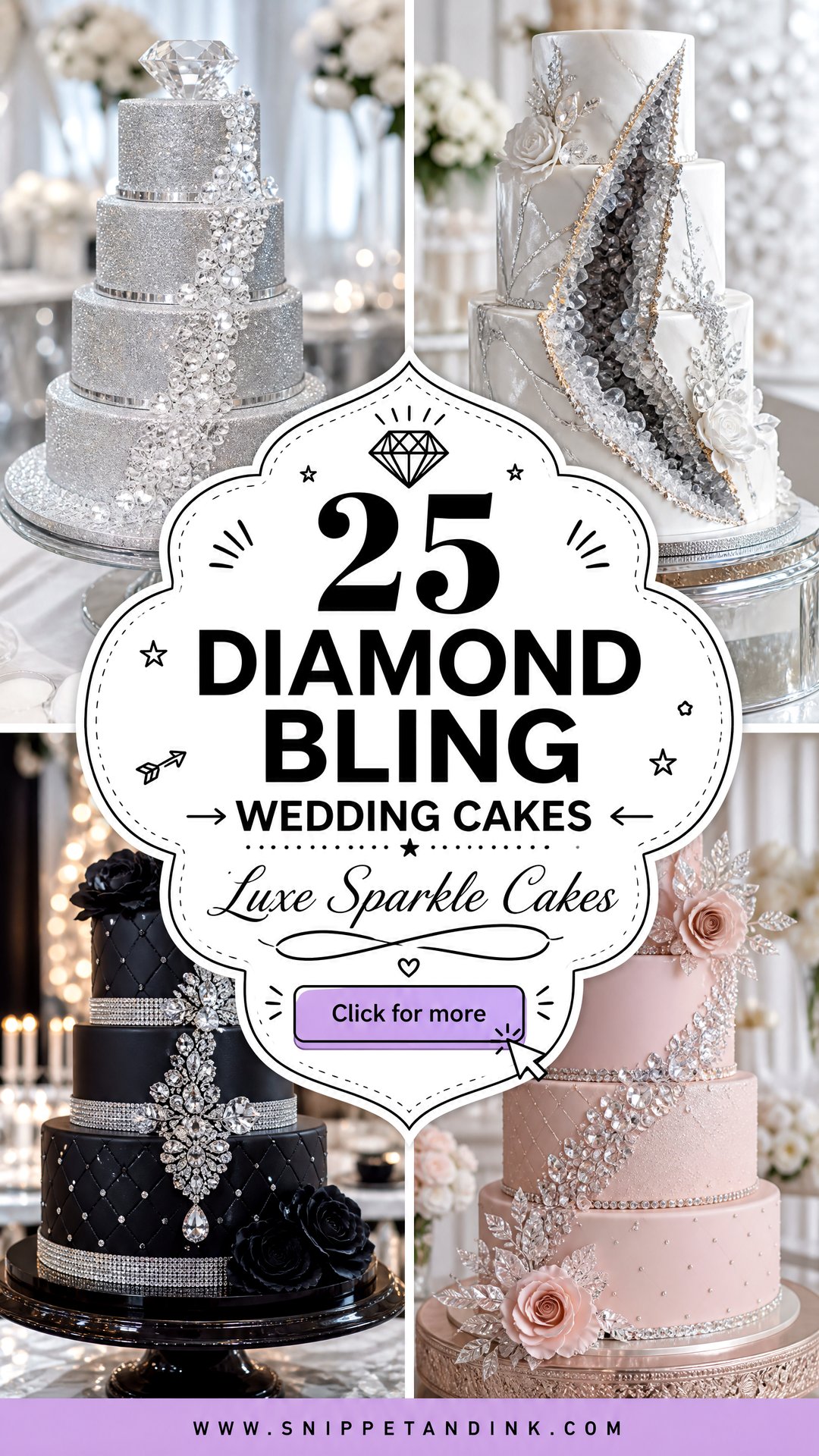 25 Diamond Bling Wedding Cakes Luxe Sparkle for Glam Brides - 25 Diamond Bling Wedding Cakes: Luxe Sparkle for Glam Brides