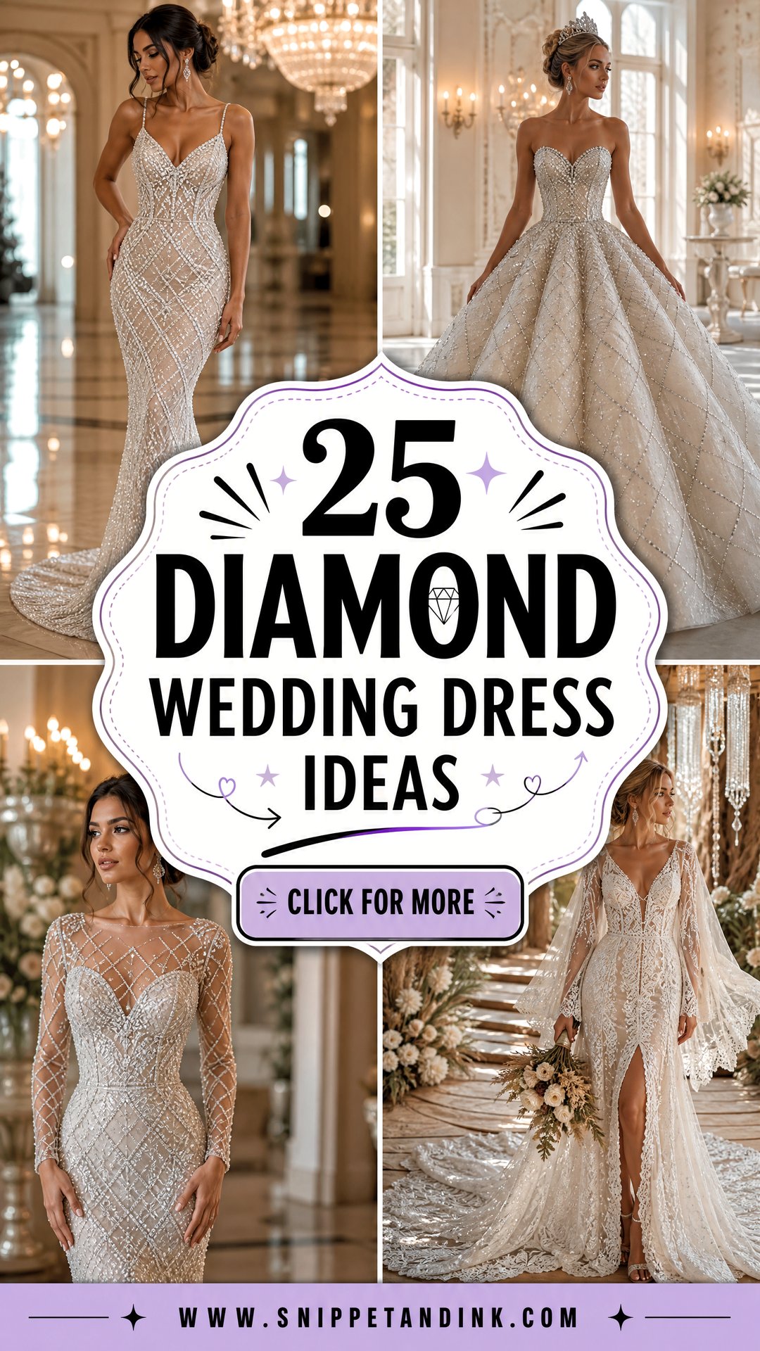 25 Diamond Wedding Dress Ideas for a Truly Luxe Bridal Look - 25 Diamond Wedding Dress Ideas for a Truly Luxe Bridal Look