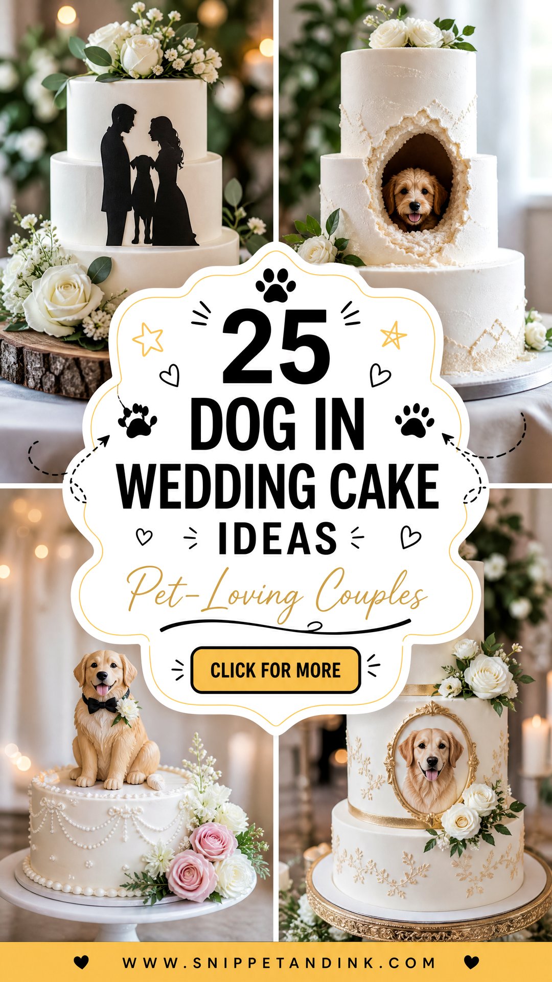 25 Dog in Wedding Cake Ideas for Pet-Loving Couples to Love - 25 Dog in Wedding Cake Ideas for Pet-Loving Couples to Love