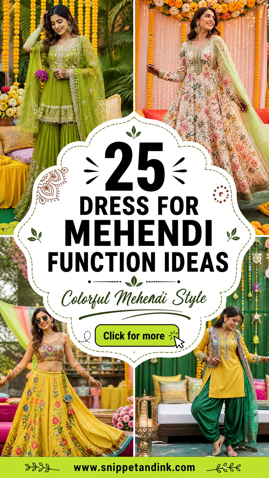 25 Dress for Mehendi Function Ideas for Colorful Style - 25 Dress for Mehendi Function Ideas for Colorful Style