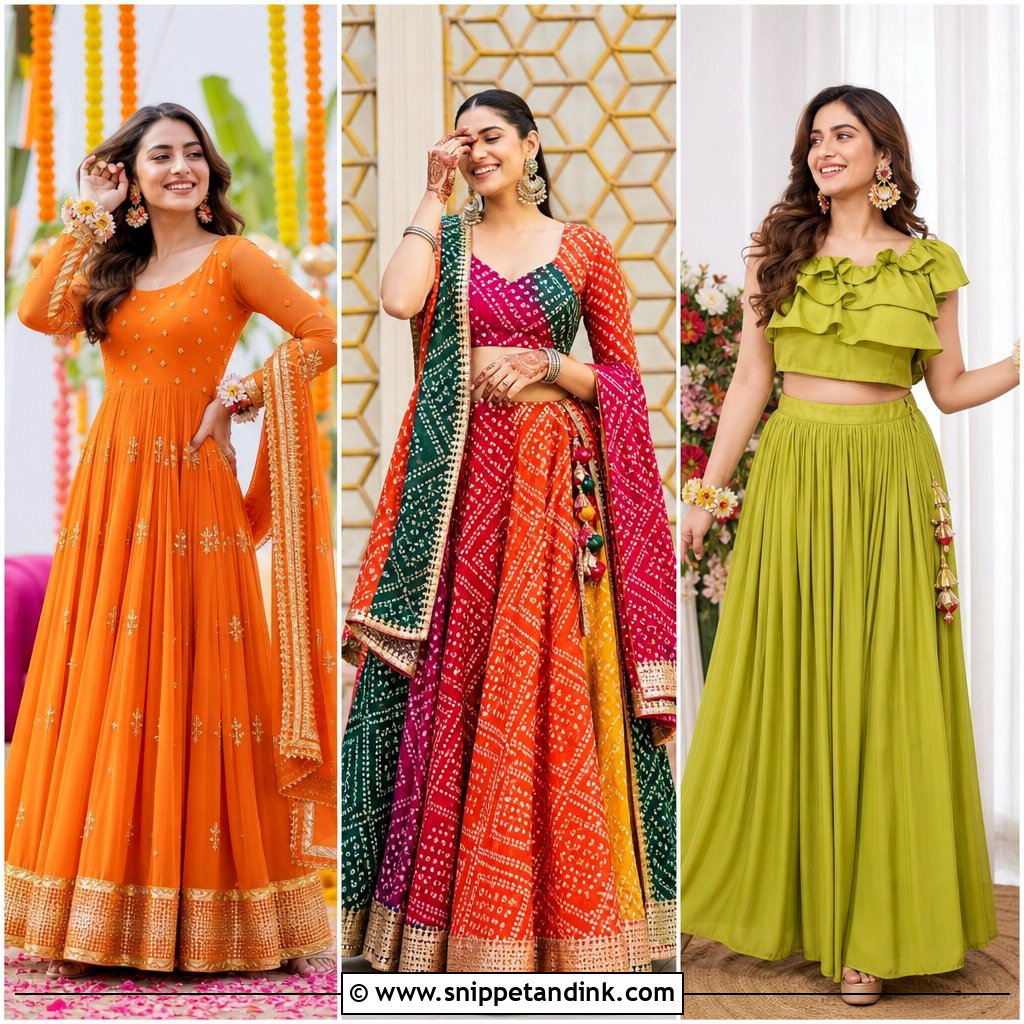 25 Dresses for Mehndi Function for a Colorful Celebration