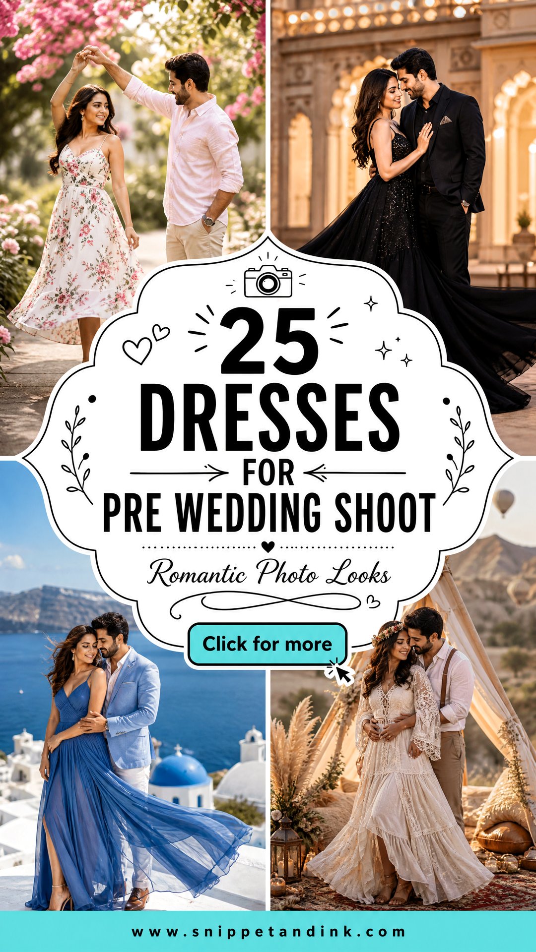 25 Dresses for Pre Wedding Shoot Romantic Photo Looks - 25 Dresses for Pre Wedding Shoot: Romantic Photo Looks