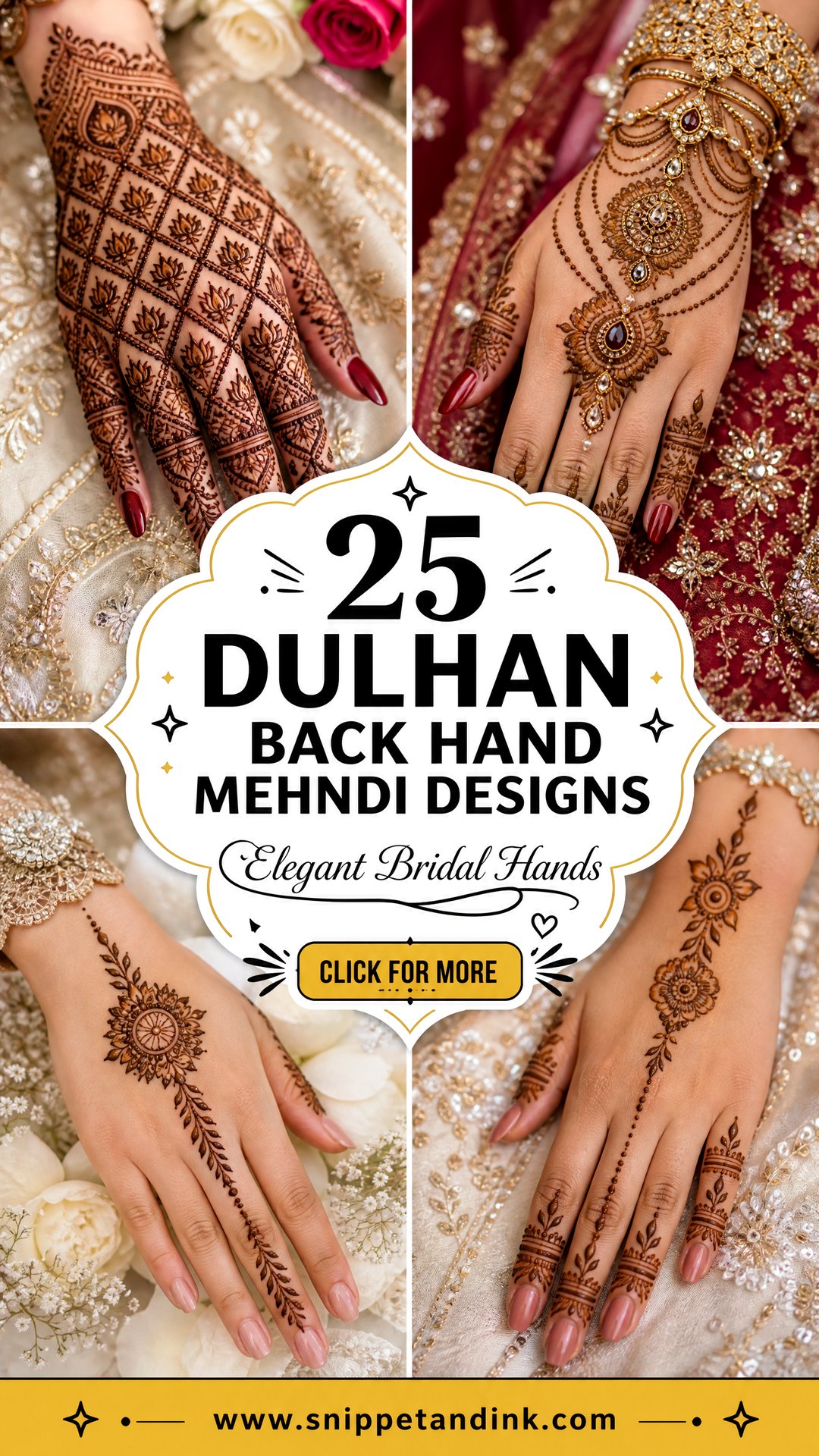 25 Dulhan Back Hand Mehndi Designs Elegant Bridal Picks - 25 Dulhan Back Hand Mehndi Designs: Elegant Bridal Picks