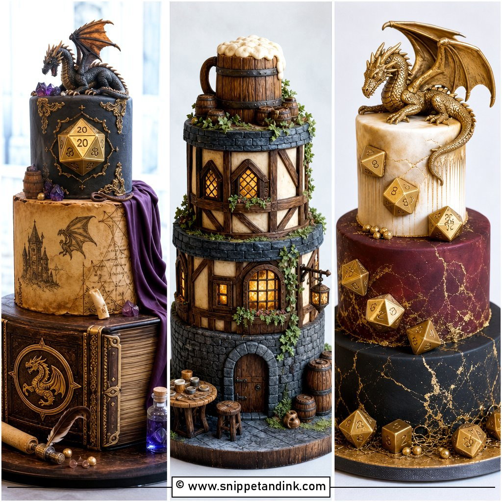 25 Dungeons and Dragons Wedding Cake Ideas for Geeky Vows