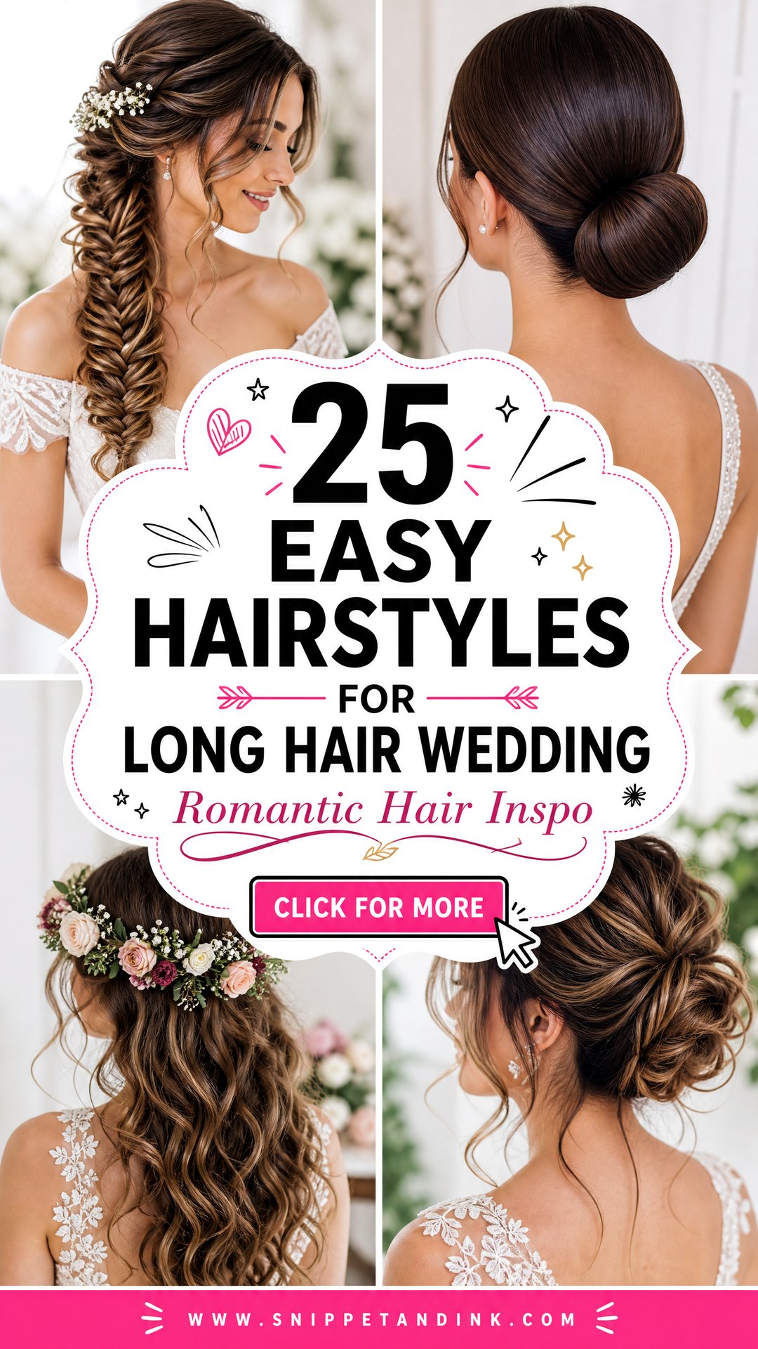 25 Easy Hairstyles for Long Hair Wedding Romantic DIY Looks - 25 Easy Hairstyles for Long Hair Wedding: Romantic DIY Looks