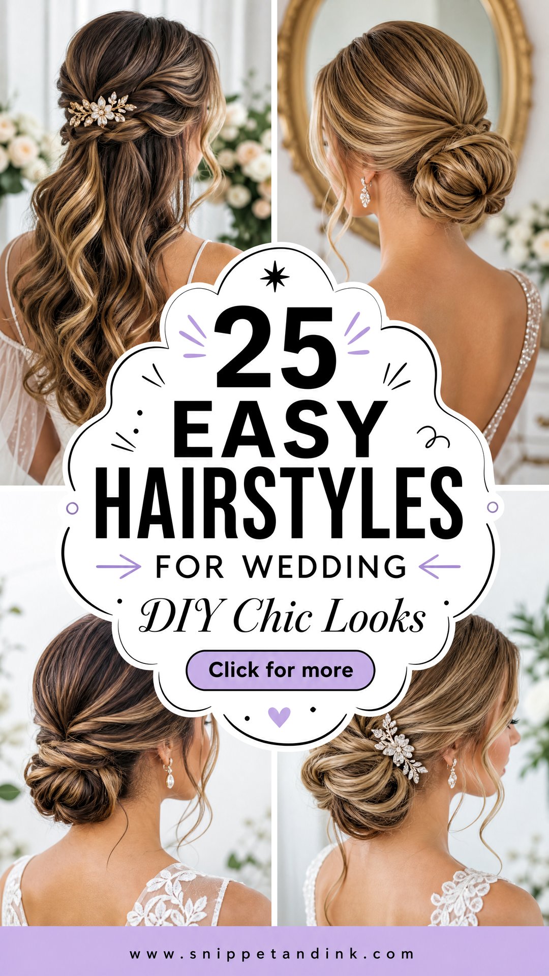 25 Easy Hairstyles for Wedding Chic Looks You Can DIY Fast - 25 Easy Hairstyles for Wedding: Chic Looks You Can DIY Fast