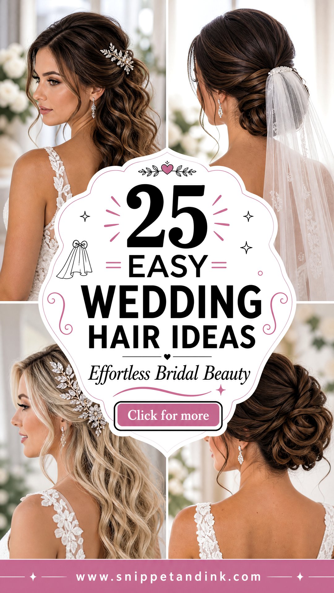 25 Easy Wedding Hair Ideas for Effortless Bridal Beauty - 25 Easy Wedding Hair Ideas for Effortless Bridal Beauty
