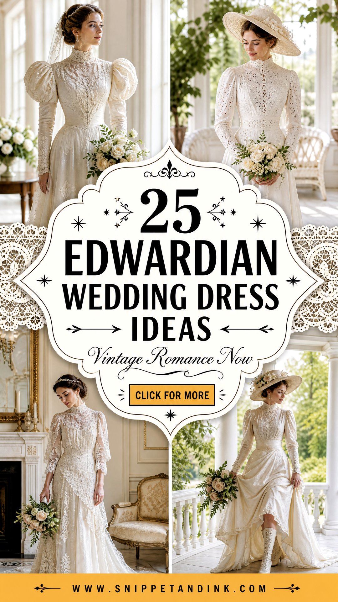 25 Edwardian Wedding Dress Ideas for Vintage Romance Now - 25 Edwardian Wedding Dress Ideas for Vintage Romance Now