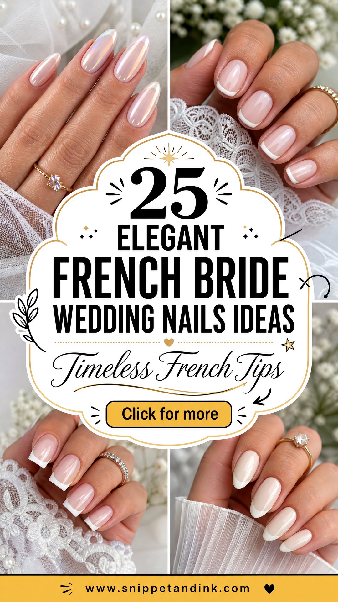 25 Elegant French Bride Wedding Nails for Timeless Style - 25 Elegant French Bride Wedding Nails for Timeless Style