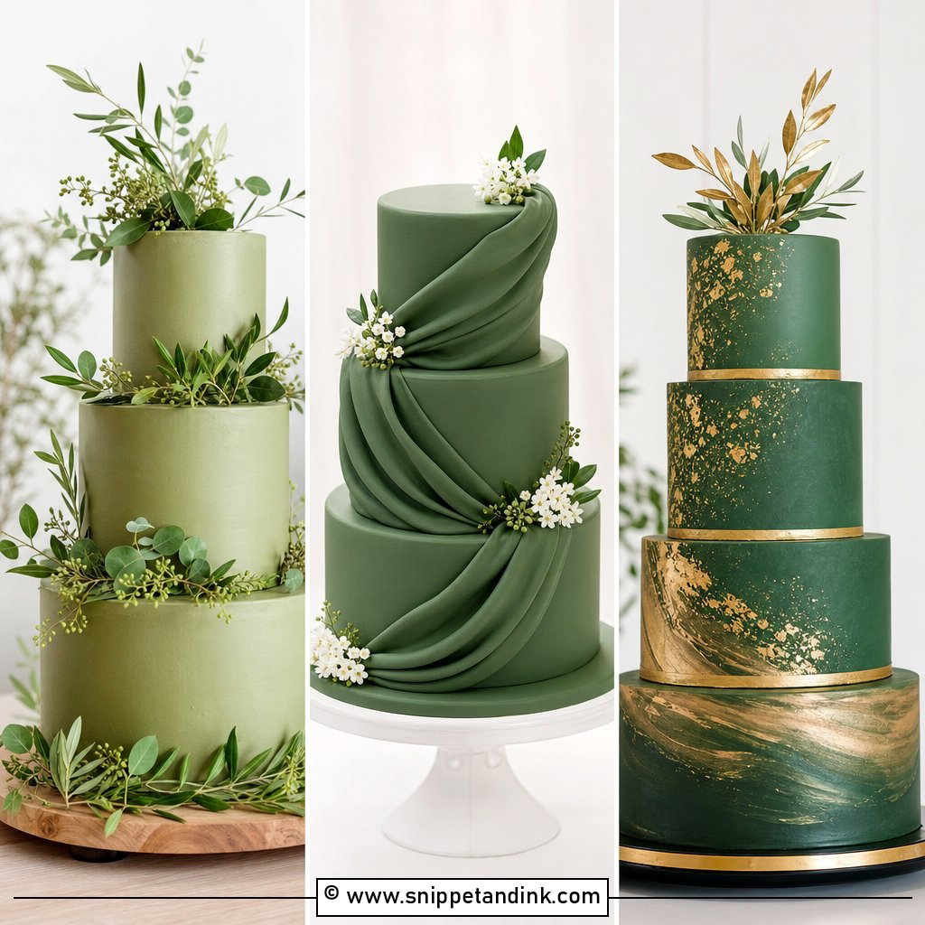 25 Elegant Green Wedding Cake Ideas for Fresh Luxe Style