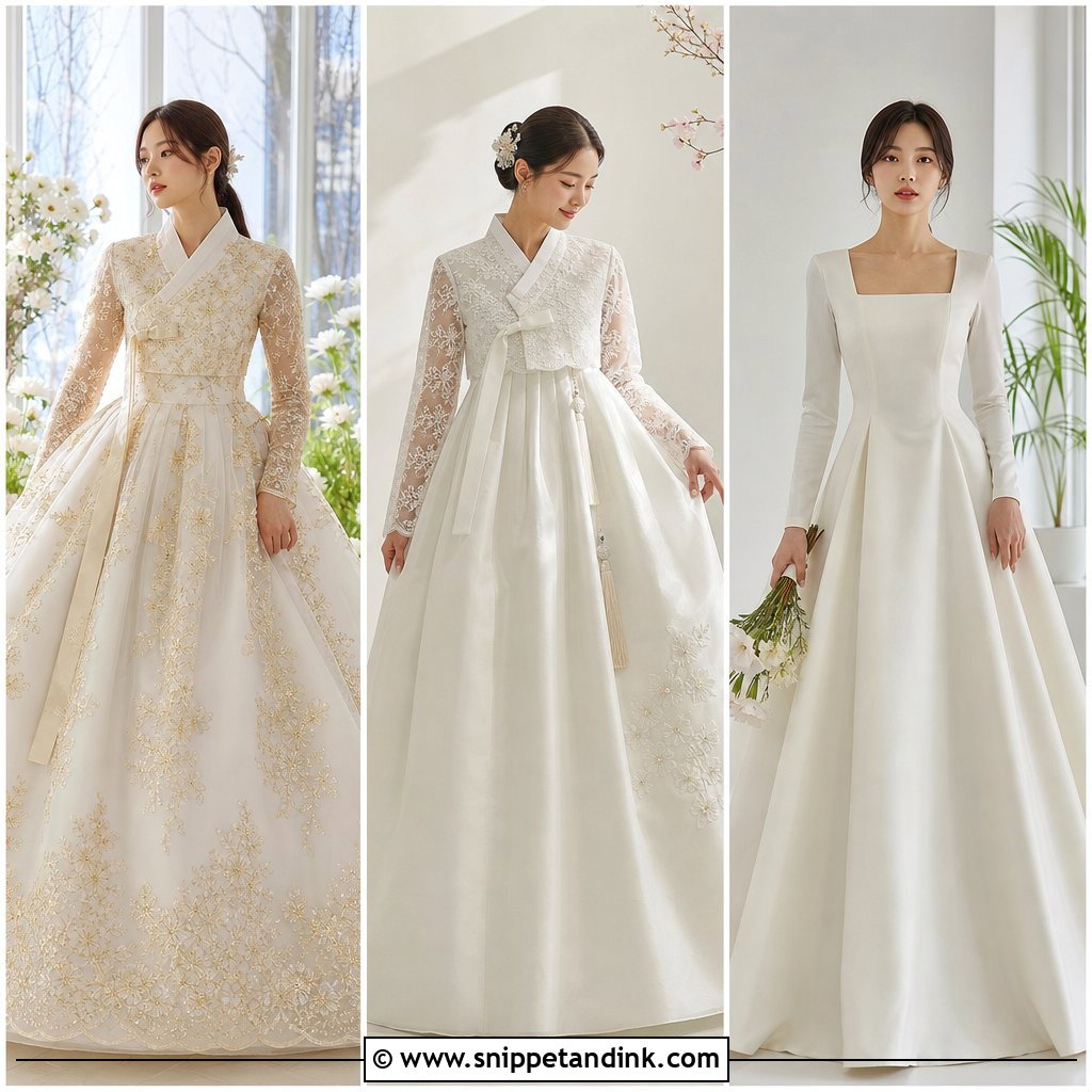 25 Elegant Korean Wedding Dress Ideas for Modern Brides