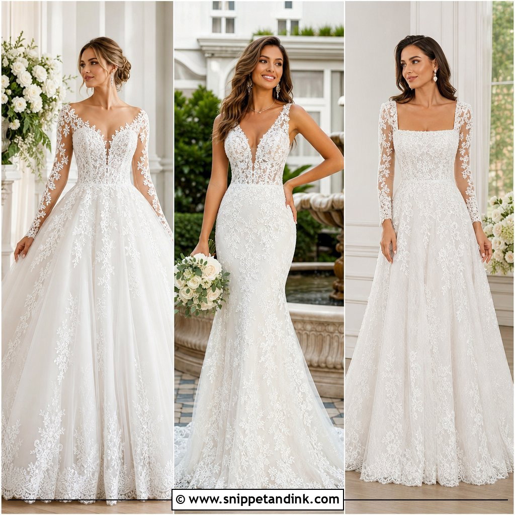 25 Elegant Lace Wedding Dress Ideas for Romantic Brides