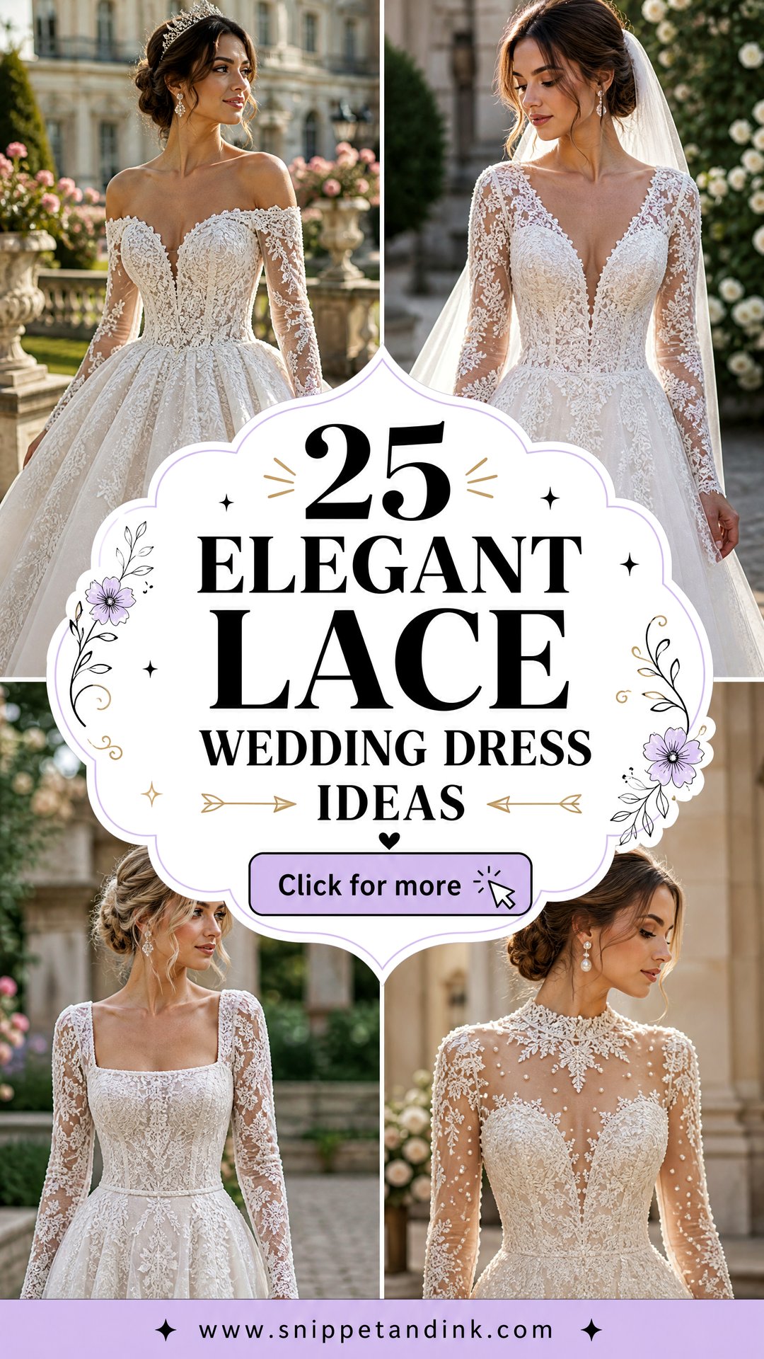 25 Elegant Lace Wedding Dress Ideas for Romantic Brides - 25 Elegant Lace Wedding Dress Ideas for Romantic Brides