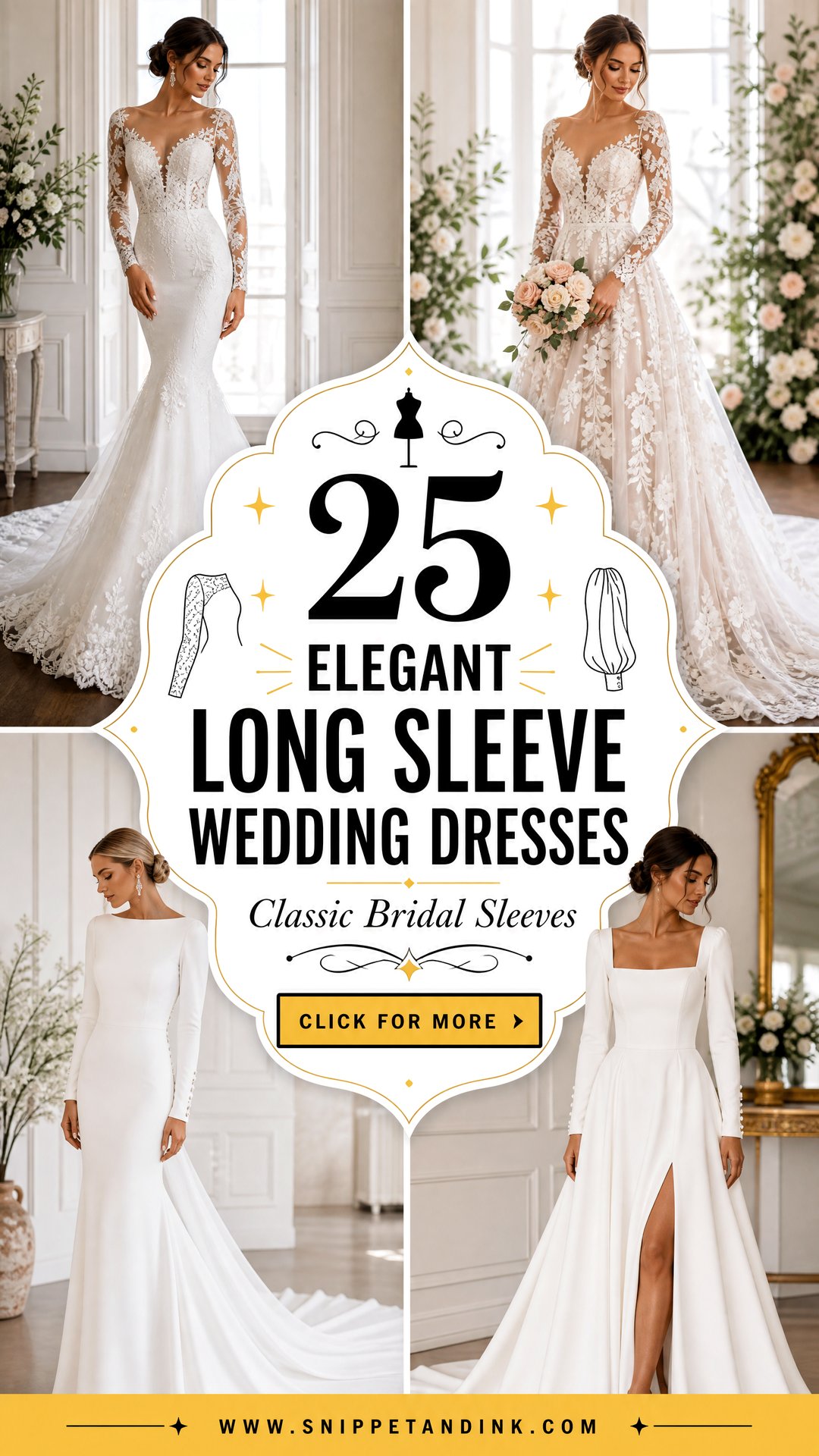 25 Elegant Long Sleeve Wedding Dresses for Classic Brides - 25 Elegant Long Sleeve Wedding Dresses for Classic Brides