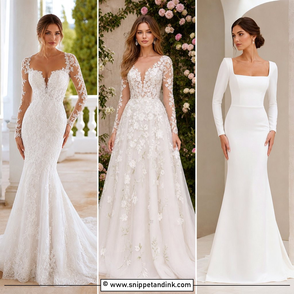 25 Elegant Long Sleeve Wedding Dresses for Classic Brides