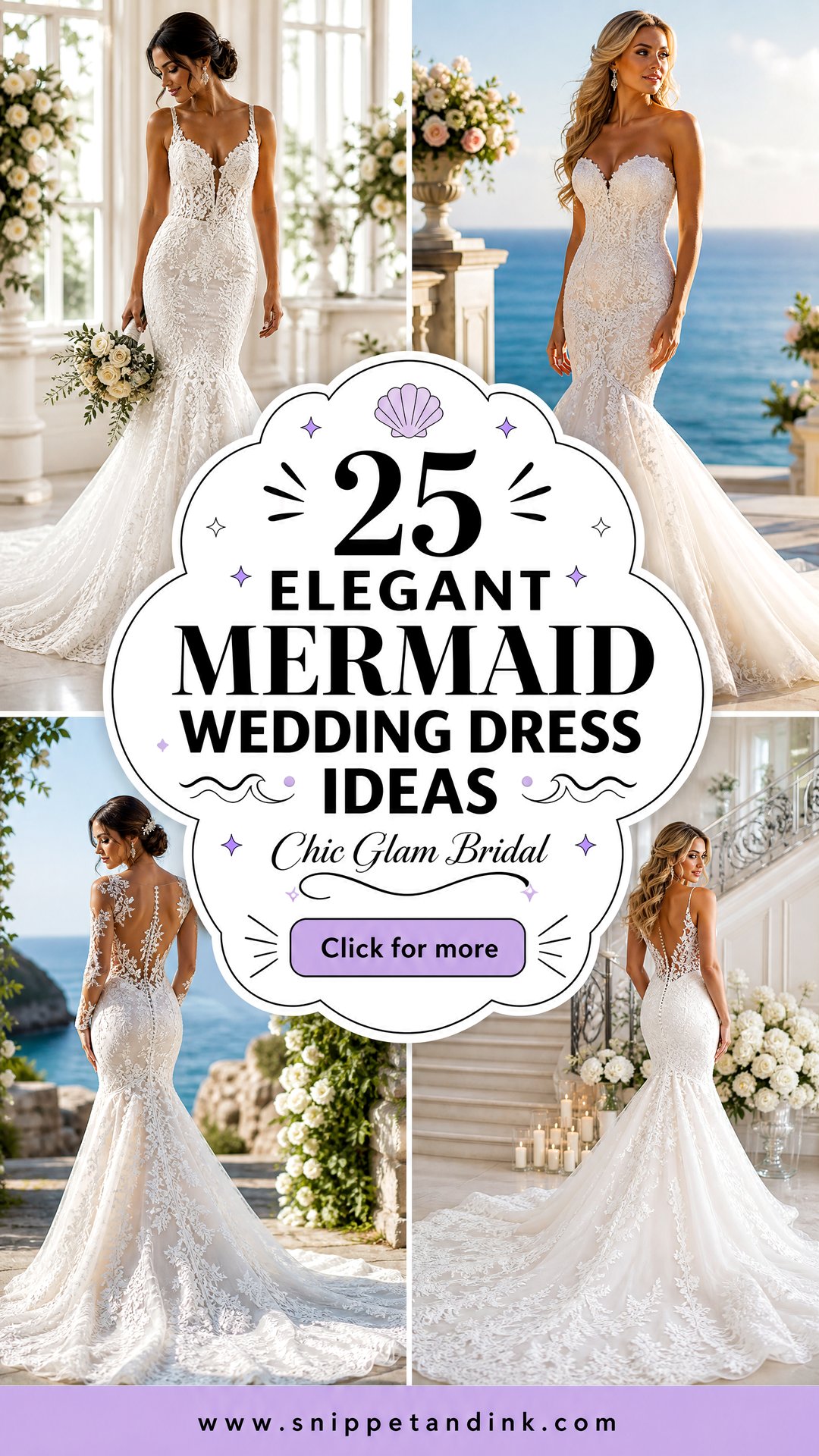 25 Elegant Mermaid Wedding Dress Ideas for Chic Glam Brides - 25 Elegant Mermaid Wedding Dress Ideas for Chic Glam Brides