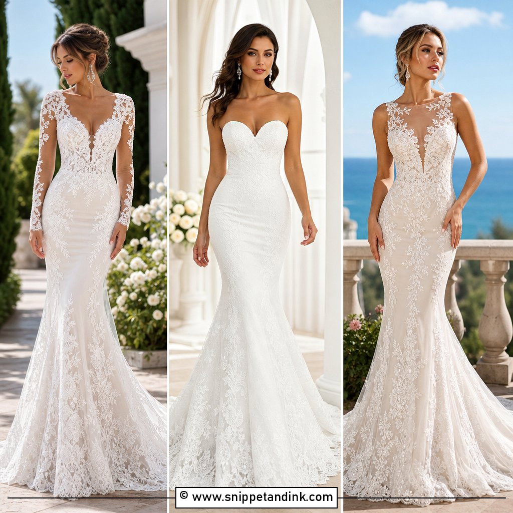 25 Elegant Mermaid Wedding Dress Ideas for Chic Glam Brides