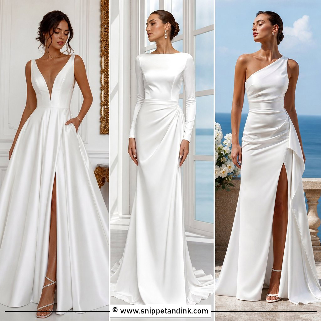 25 Elegant Satin Wedding Dress Ideas for Luxe Brides