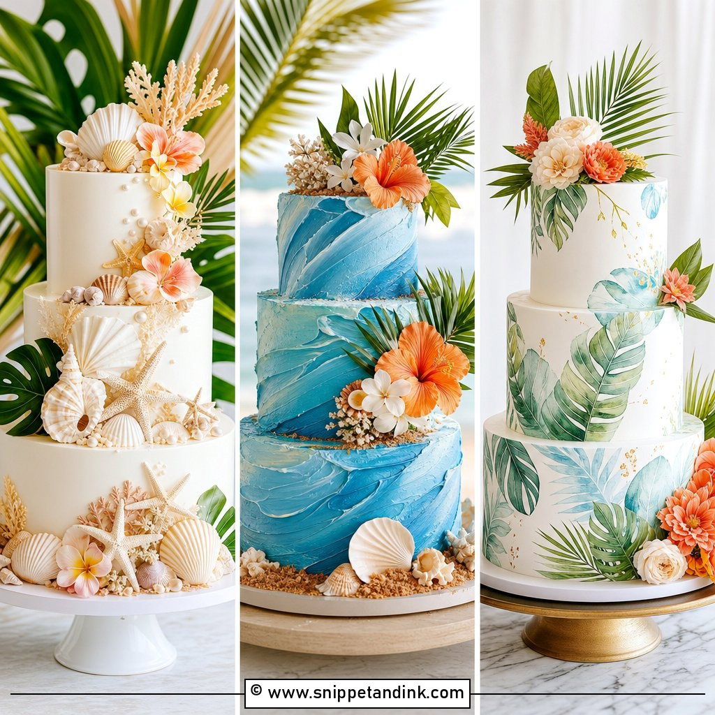 25 Elegant Tropical Wedding Cake Ideas for Island Brides