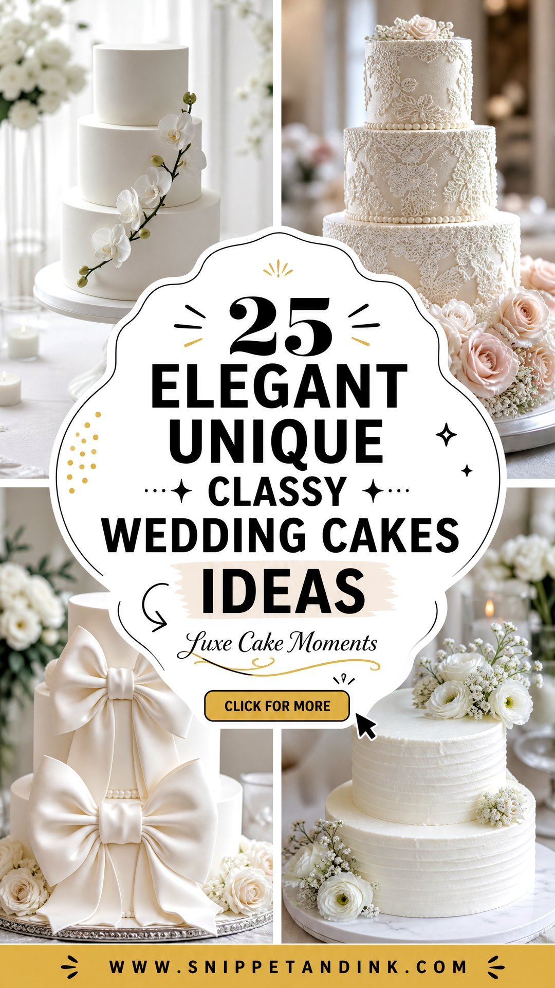 25 Elegant Unique Classy Wedding Cakes for Luxe Couples - 25 Elegant Unique Classy Wedding Cakes for Luxe Couples
