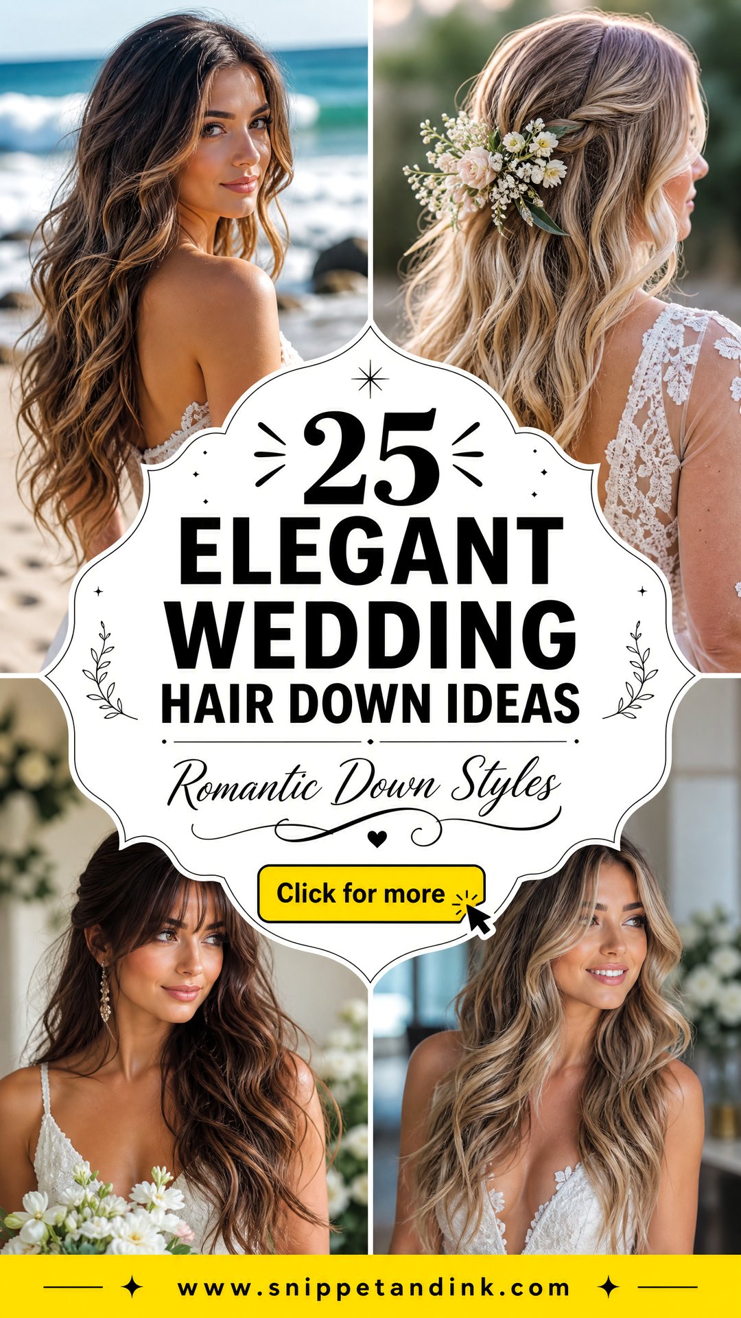 25 Elegant Wedding Hair Down Ideas for Romantic Brides Now - 25 Elegant Wedding Hair Down Ideas for Romantic Brides Now