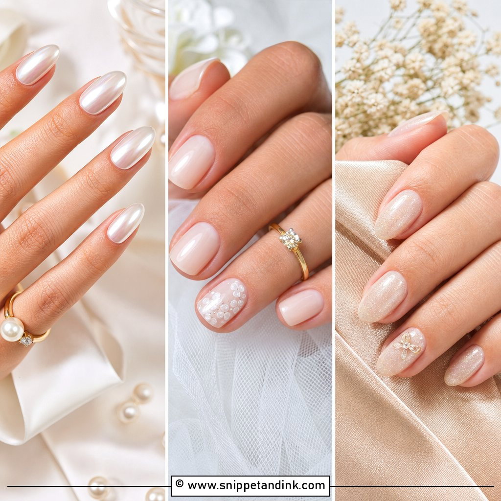 25 Elegant Wedding Nails for a Chic Timeless Bridal Look