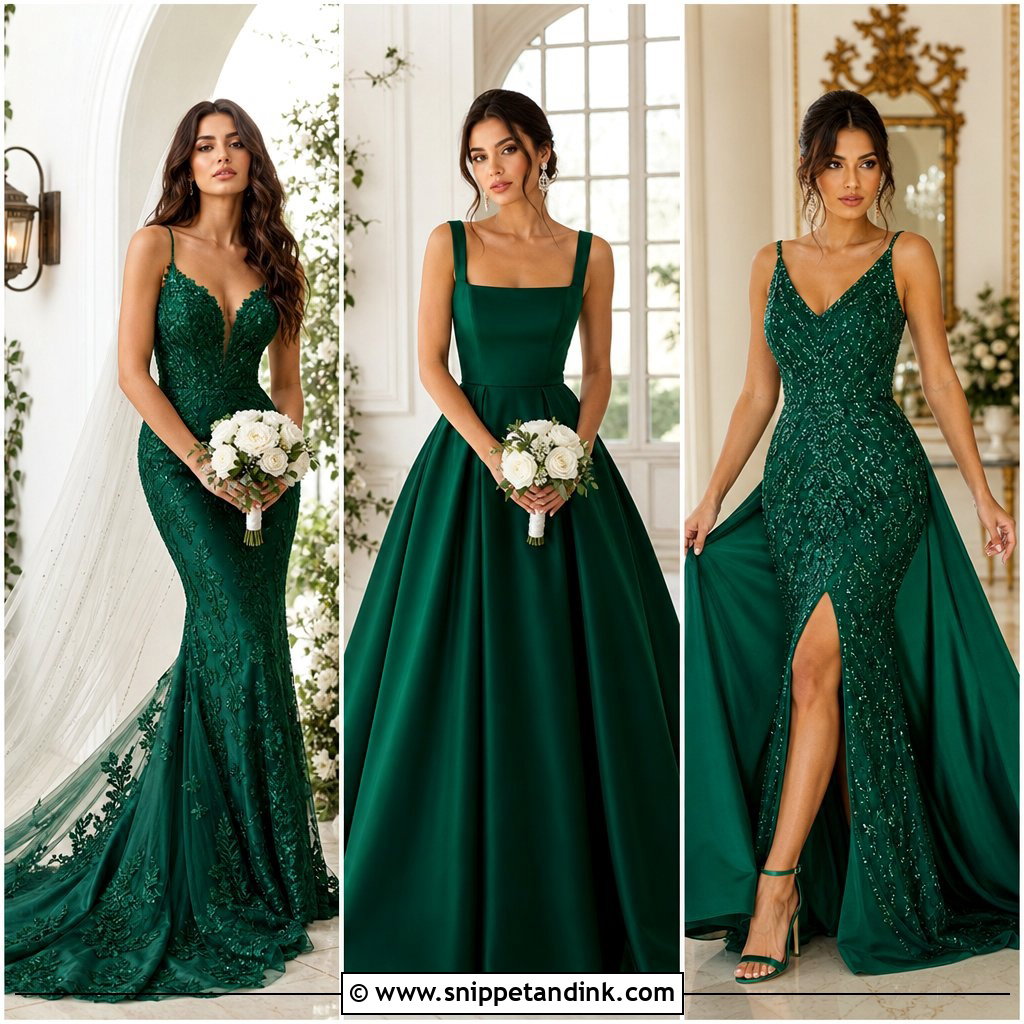 25 Emerald Wedding Dress Ideas for Bold, Glamorous Brides